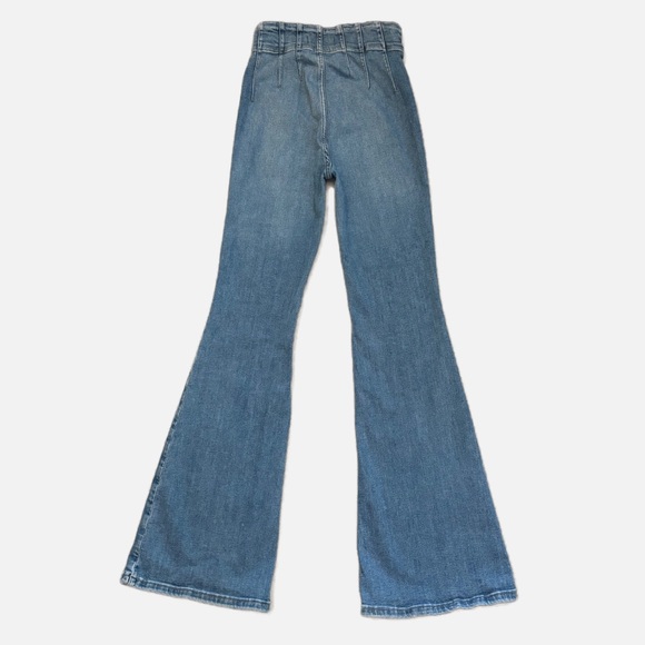 Free People We the Free Jayde Super High Rise Flared Denim Jeans Size 28 - Picture 4 of 13